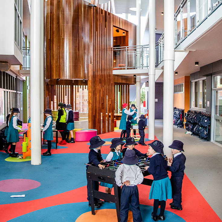 Students playing at Our Lady of the Angels Primary School Rouse Hill