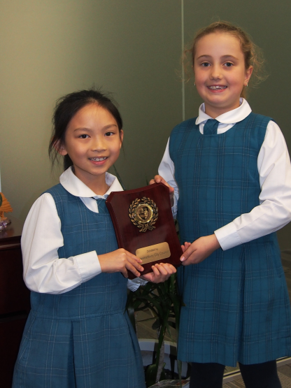 Kiara and Georgia were part of the school choir conducted by Mrs Reid.