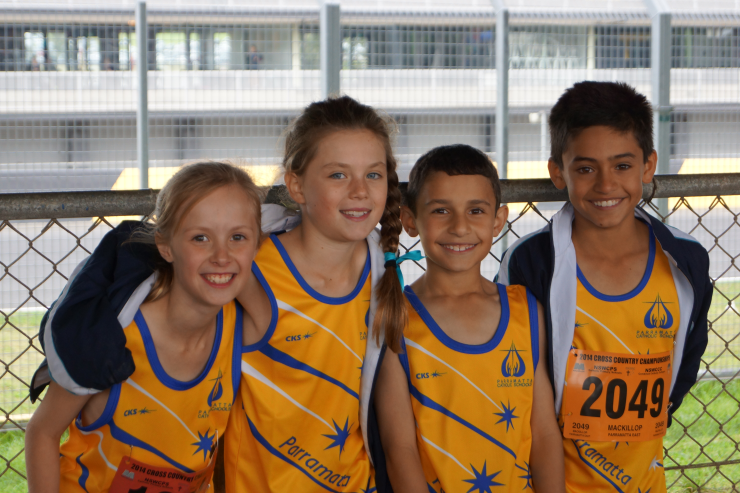 Ella, Seronique, Marc and Nicholas at the State Cross Country.