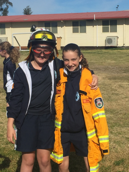 Ella and Gabriella B in their attire.