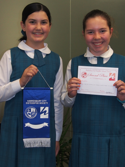 Claudia and Mia form part of the 100 students who performed in the Stage 3 choir.