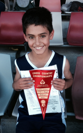 Nicholas finished 2nd in the 11 Yr Boys 3km run.